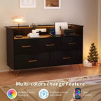 Commode en bois à 5 tiroirs avec étagère de présentation, armoire de rangement moderne pour chambre à coucher, salon, entrée