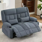 Canapé inclinable rectangulaire en tissu avec accoudoirs, surmatelas, largeur 157 cm