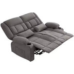 Canapé inclinable rectangulaire en tissu avec accoudoirs, surmatelas, largeur 157 cm