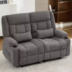 Canapé inclinable rectangulaire en tissu avec accoudoirs, surmatelas, largeur 157 cm