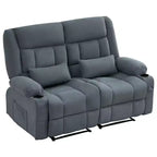 Canapé inclinable rectangulaire en tissu avec accoudoirs, surmatelas, largeur 157 cm
