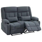 Canapé inclinable rectangulaire en tissu avec accoudoirs, surmatelas, largeur 157 cm
