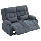 Canapé inclinable rectangulaire en tissu avec accoudoirs, surmatelas, largeur 157 cm