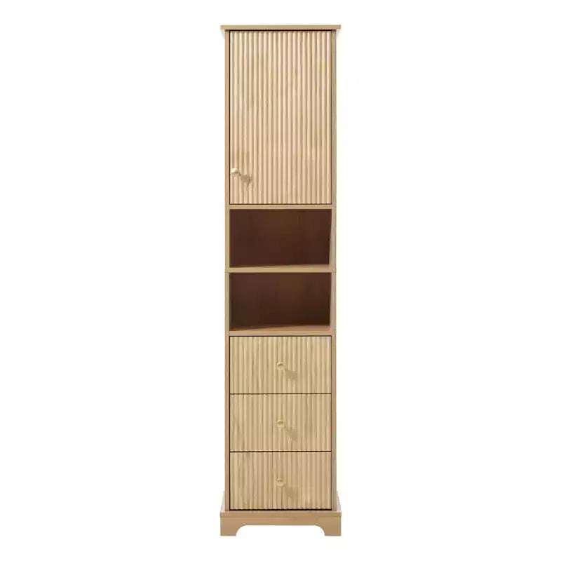 Meuble de Rangement Autonome pour Salle de Bain avec 3 Tiroirs, Étagère Réglable, Portes à Fermeture Douce