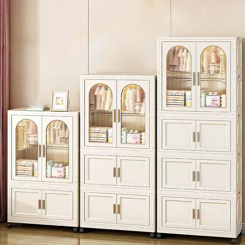 25,59 penderie pliable latérale, 25,5915,7570,87, avec porte magnétique, armoire de rangement en plastique avec roues