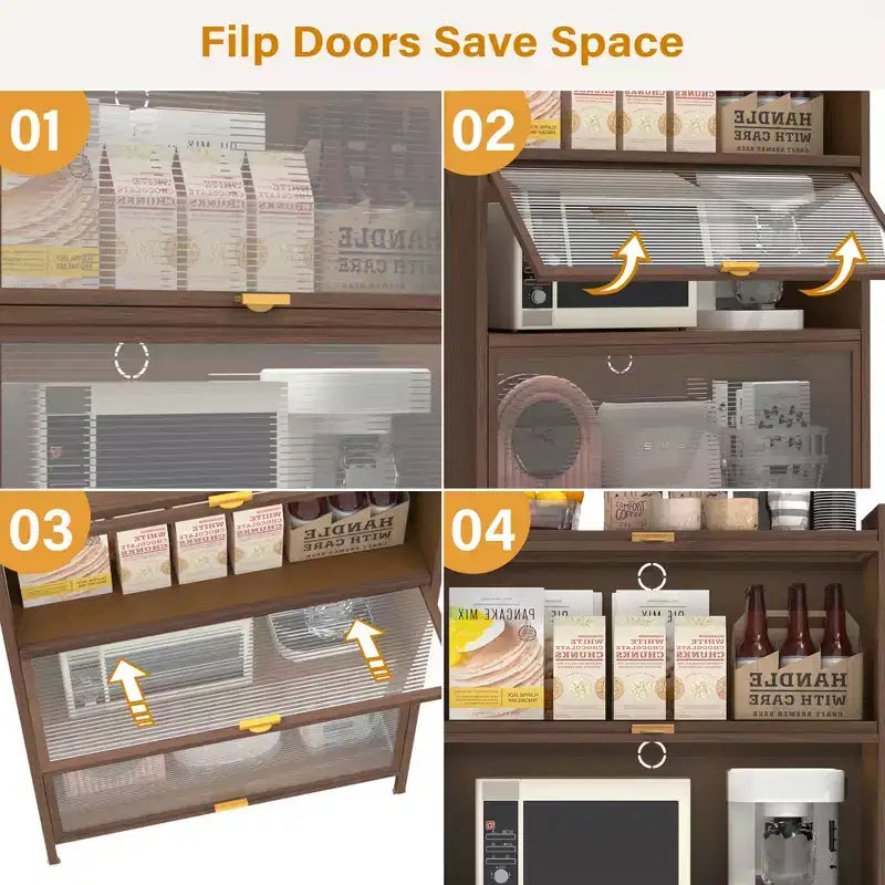 Armoire de rangement haute en métal avec 3 portes basculantes, Organisateur autoportant en acier avec un grand espace de rangement pour chambre, salon, cuisine