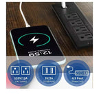 Meuble TV LED avec prises de courant et étagères de rangement pour téléviseurs 70/65/60 pouces, console multimédia de meuble TV pour salon