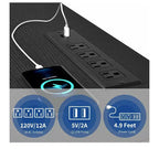 Meuble TV LED avec prises de courant et étagères de rangement pour téléviseurs 70/65/60 pouces, console multimédia de meuble TV pour salon