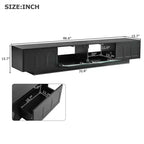 Meuble TV de ferme pour téléviseur de 70 pouces, meuble de rangement de 63 pouces, console multimédia moderne pour salon, chambre (blanc)