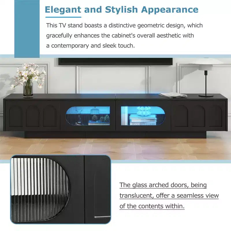 Meuble TV de ferme pour téléviseur de 70 pouces, meuble de rangement de 63 pouces, console multimédia moderne pour salon, chambre (blanc)