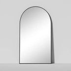 MAYEERTY 71 inch Full Length Mirror Archede Aluminum Alloy Frame Floor Mirror with Bracket Black