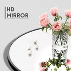 Miroir pleine longueur de 71 pouces Archede avec cadre en alliage d'aluminium et support, couleur noire