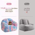 Pouf poire pour adultes, fauteuil décontracté en mousse à mémoire de forme et fausse fourrure moelleuse, pouf canapé ergonomique, pouf confortable pour dortoir, salon