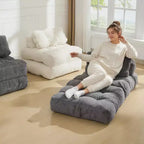 Canapé-lit pliant 3 en 1 avec oreiller, fauteuil-lit convertible 34, matelas portable sans structure avec support dorsal, aucun assemblage requis