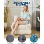 Canapé-lit pliant 3 en 1 avec oreiller, fauteuil-lit convertible 34, matelas portable sans structure avec support dorsal, aucun assemblage requis
