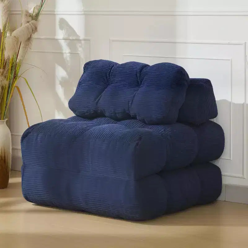 Canapé-lit pliant 3 en 1 avec oreiller, fauteuil-lit convertible 34, matelas portable sans structure avec support dorsal, aucun assemblage requis