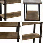 Étagère 5 tablettes Pomona 70 po en métal et bois massif, naturelle