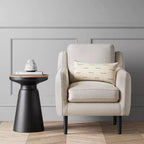 Table d'appoint tambour tourné noir