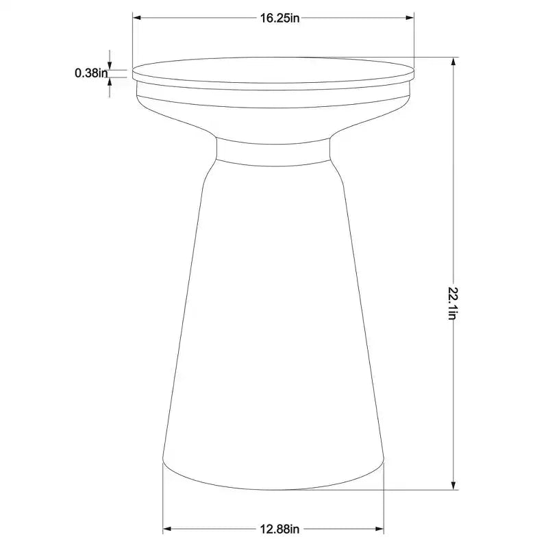 Table d'appoint tambour tourné noir