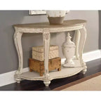 Table Console Blanc/Marron