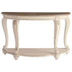 Table Console Blanc/Marron