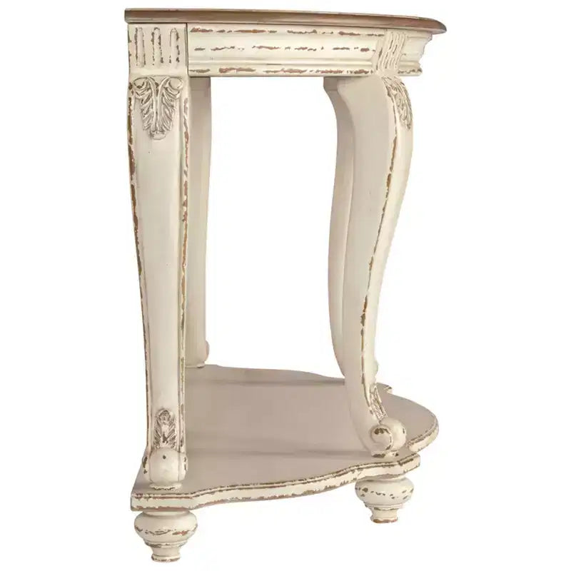 Table Console Blanc/Marron