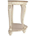 Table Console Blanc/Marron