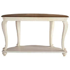 Table Console Blanc/Marron