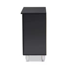 Meuble de rangement à chaussures pour porte, gris foncé