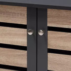 Meuble de rangement à chaussures pour porte, gris foncé