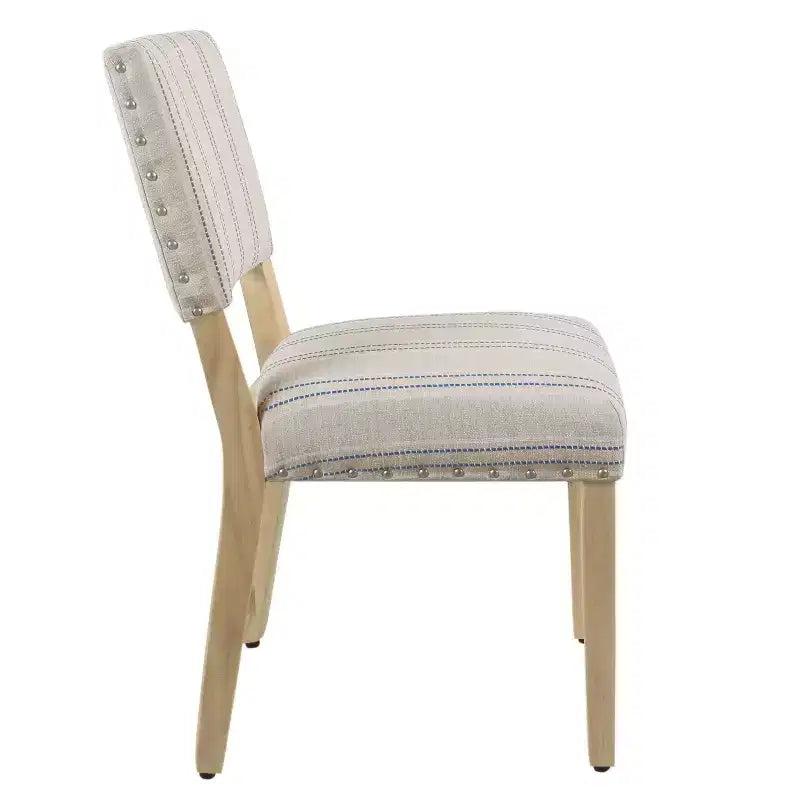Lot de 2 chaises de salle à manger à rayures