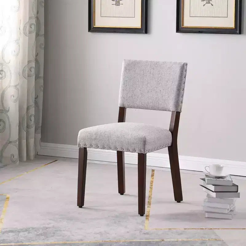Lot de 2 chaises de salle à manger à rayures