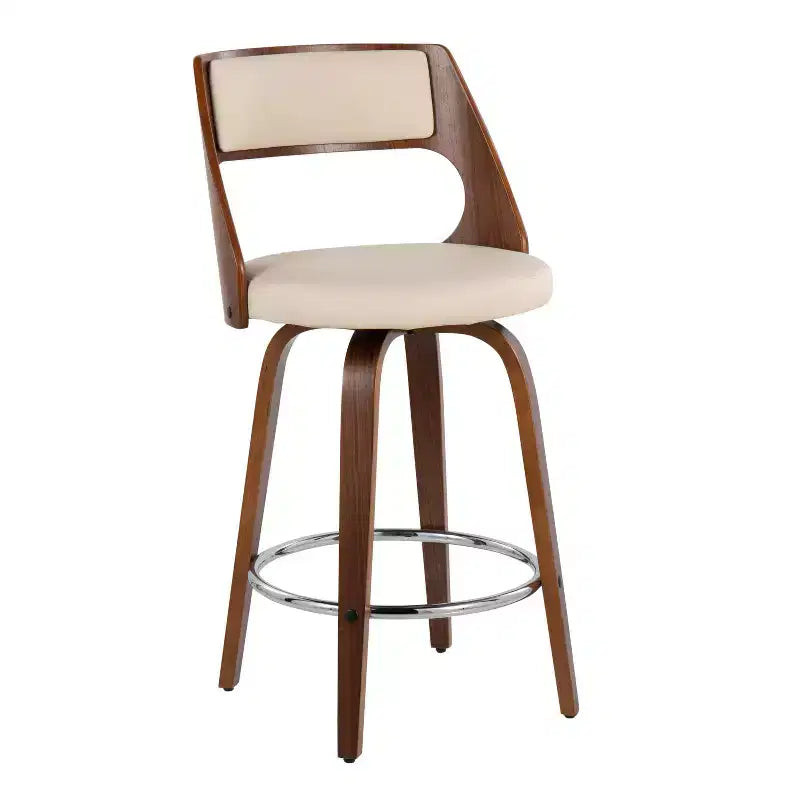 Lot de 2 tabourets de bar rembourrés hauteur comptoir