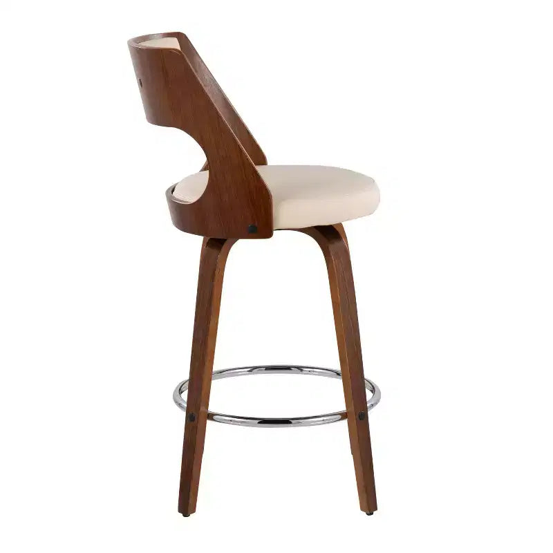 Lot de 2 tabourets de bar rembourrés hauteur comptoir