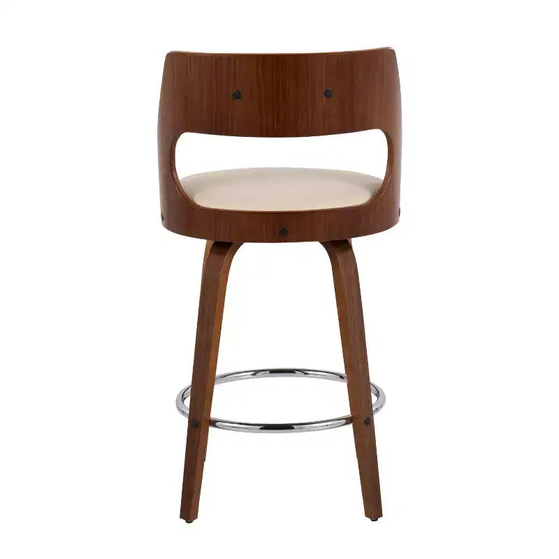 Lot de 2 tabourets de bar rembourrés hauteur comptoir