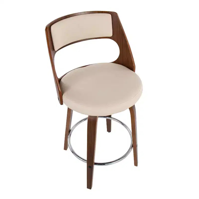 Lot de 2 tabourets de bar rembourrés hauteur comptoir