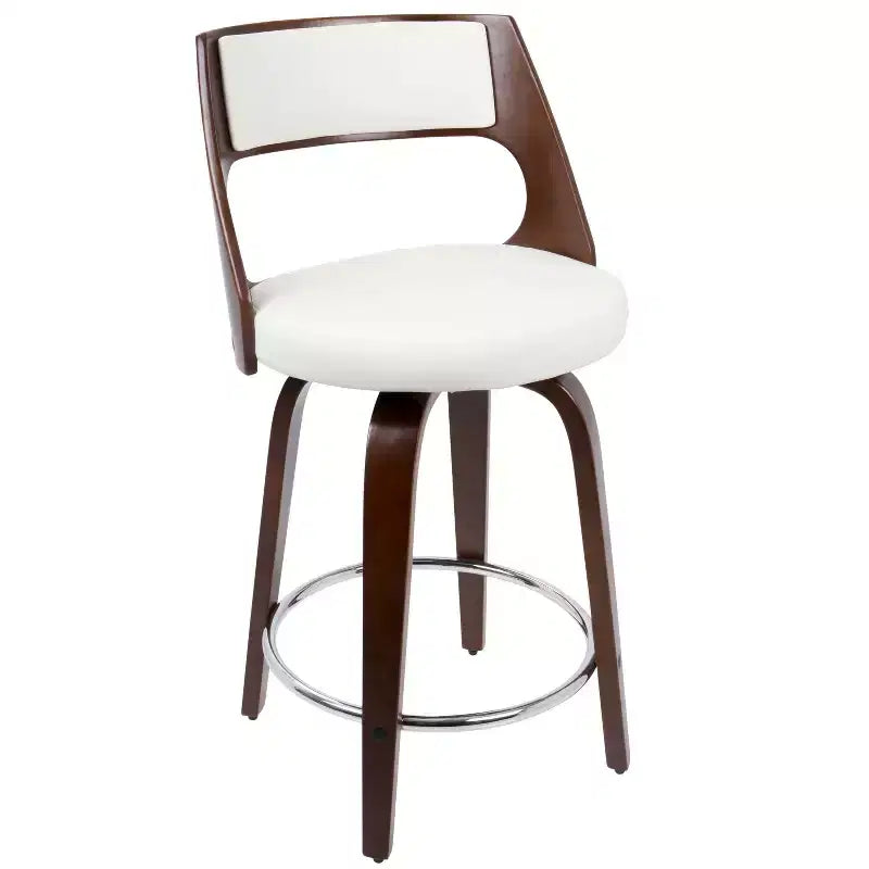 Lot de 2 tabourets de bar rembourrés hauteur comptoir