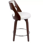 Lot de 2 tabourets de bar rembourrés hauteur comptoir