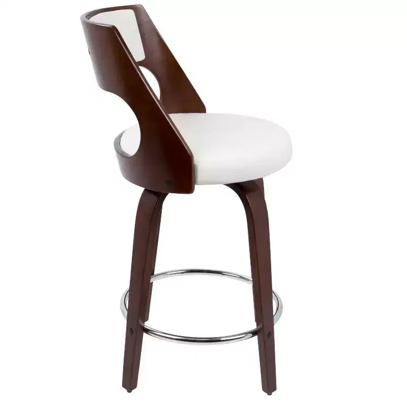 Lot de 2 tabourets de bar rembourrés hauteur comptoir