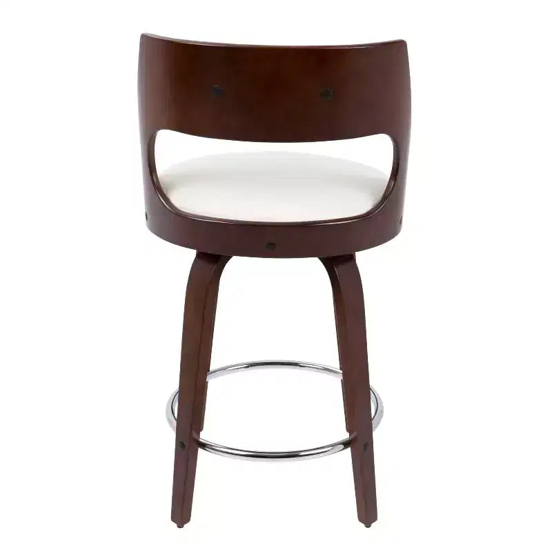 Lot de 2 tabourets de bar rembourrés hauteur comptoir