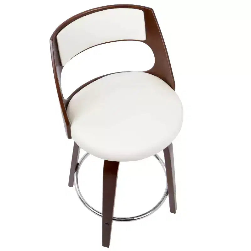 Lot de 2 tabourets de bar rembourrés hauteur comptoir