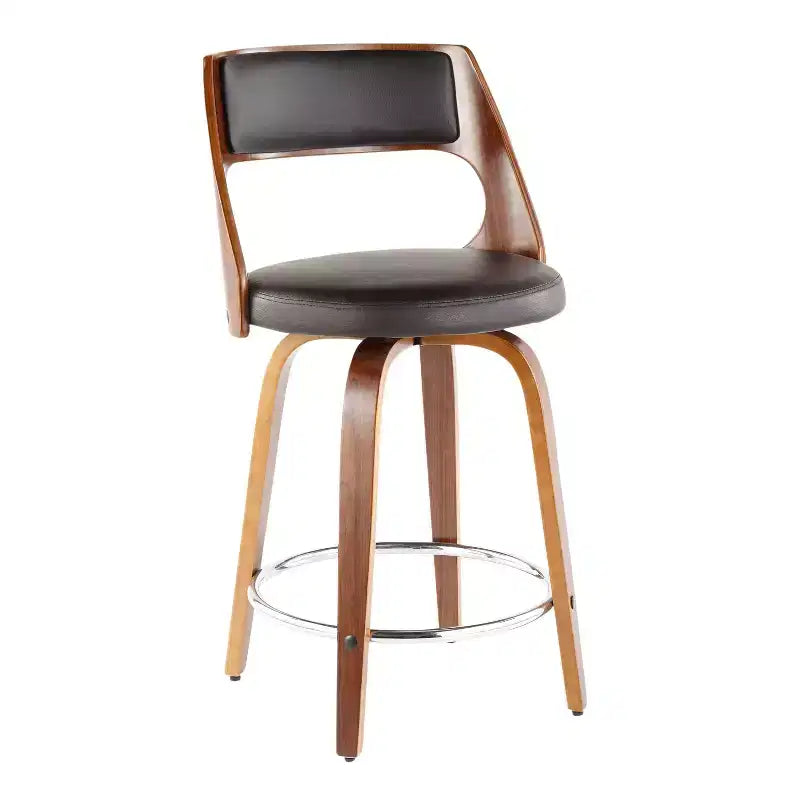 Lot de 2 tabourets de bar rembourrés hauteur comptoir