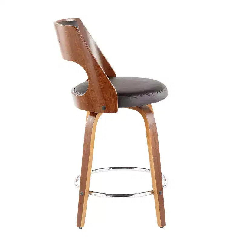 Lot de 2 tabourets de bar rembourrés hauteur comptoir